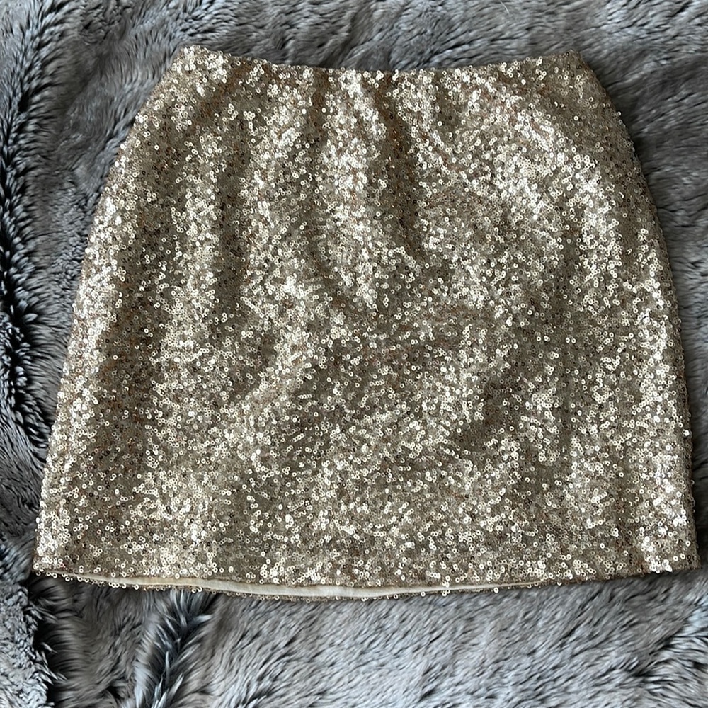Sequin Gold Skirt
